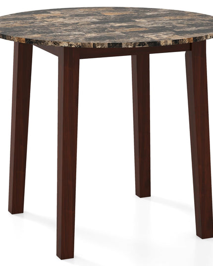 Giantex 35” Round Dining Table - Kitchen Table with Rubber Wood Legs