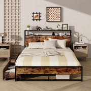 Queen / Charging Headboard+2 Drawers