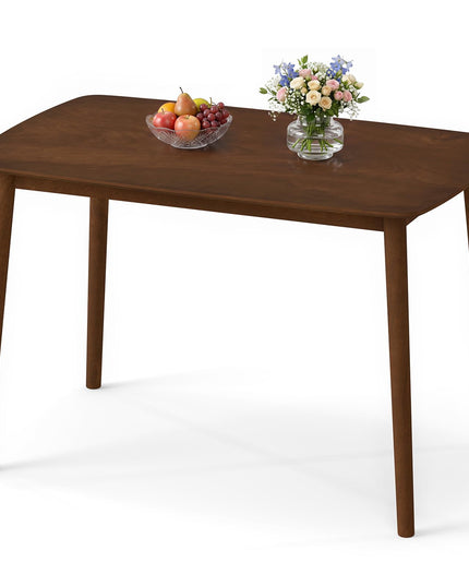 Giantex 47” Kitchen Table with Solid Rubber Wood Frame