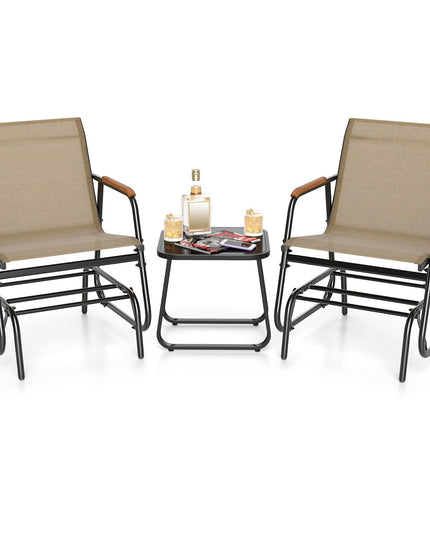 Giantex 3-Piece Outdoor Glider Set