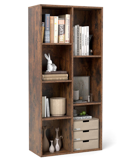 Giantex Floor Standing Open Bookshelf w/Storage Shelves