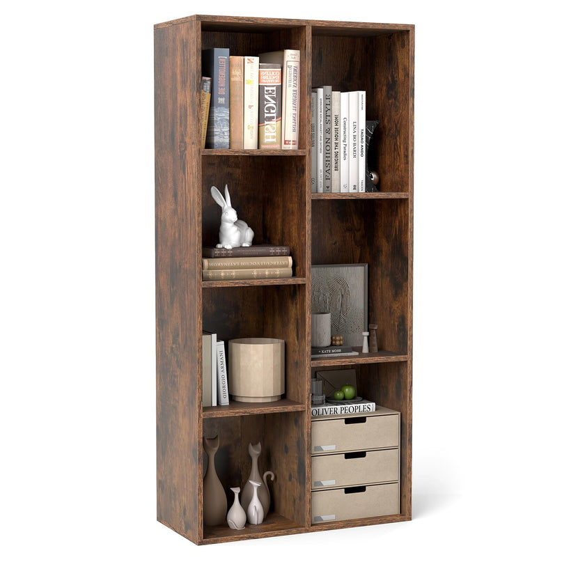 Giantex Floor Standing Open Bookshelf w/Storage Shelves