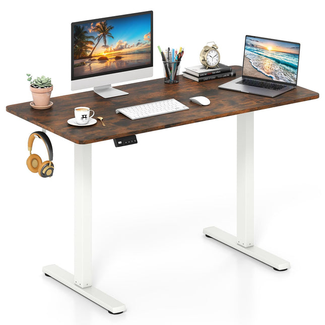 Giantex Electric Standing Desk | 48" x 24" Height Adjustable Sit Stand Computer Workstation with 2 Memory Heights