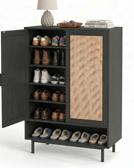 GIANTEX 6-Tier Shoe Cabinet 43" Tall Shoe Rack Cabinet with Doors