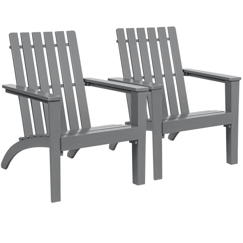 Giantex Wooden Adirondack Chair W/Ergonomic Design Outdoor Chair for Yard