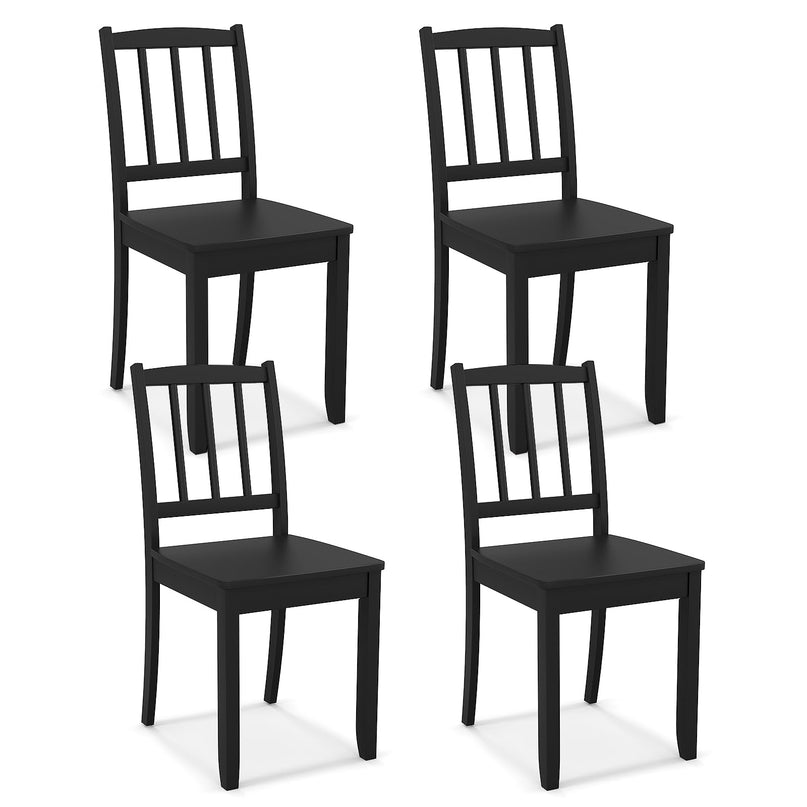 Giantex Farmhouse Dining Chairs Set of 2/4, Modern Kitchen Chairs w/Rubber Wood Legs & Curved Backrest