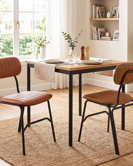 GIANTEX Modern Dining Chairs Set w/ Ergonomic Back & Metal Legs