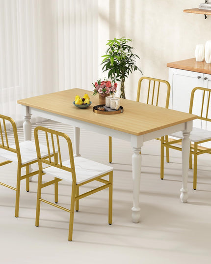 GIANTEX Metal Dining Chairs Set of 4 Industrial Kitchen Chairs