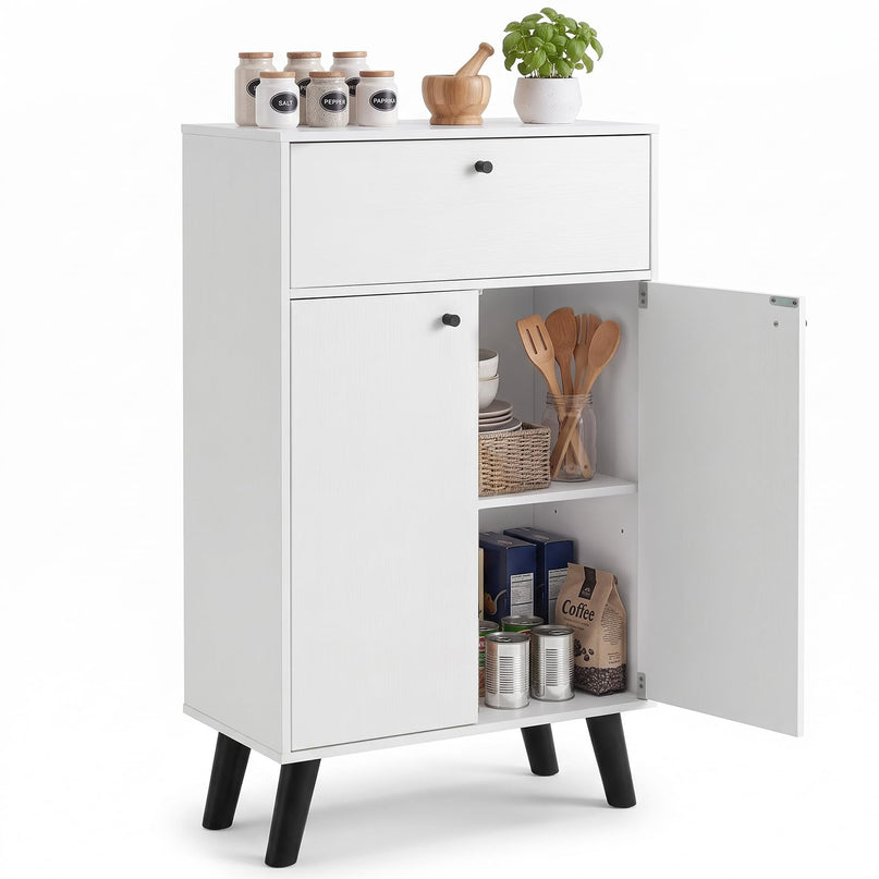 Giantex Kitchen Buffet Cabinet with 1 Drawer 2 Doors & Adjustable Shelf