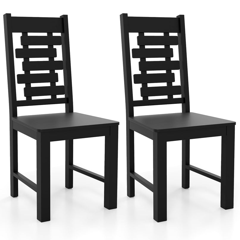 Giantex Wooden Dining Chairs Set of 2/4 with High & Tilted Backrest