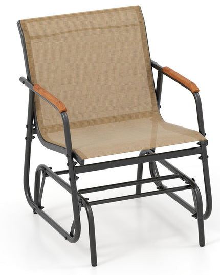 Giantex Swing Rocking Chair with Breathable Fabric Seat
