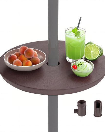 Giantex Umbrella Pole Table Tray - 20" Outdoor Side Table