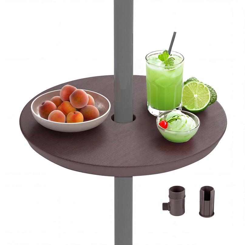 Giantex Umbrella Pole Table Tray - 20" Outdoor Side Table