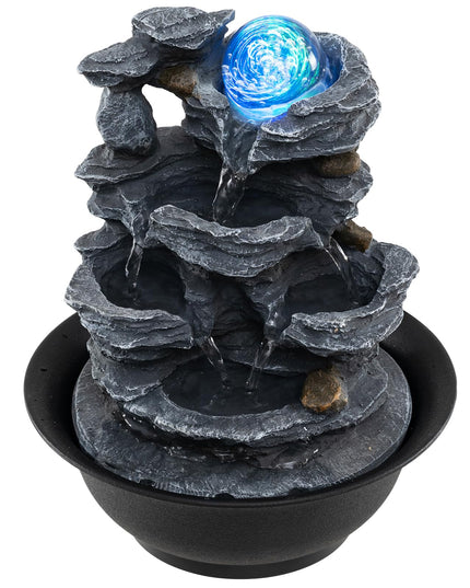 Giantex Layered Bowl Cascade Zen Meditation Desktop Decor for Office Home Relaxation