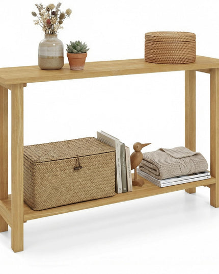 Giantex Table console en bois massif 119 cm | Table de canapé de style ferme à placer derrière le canapé pour le salon