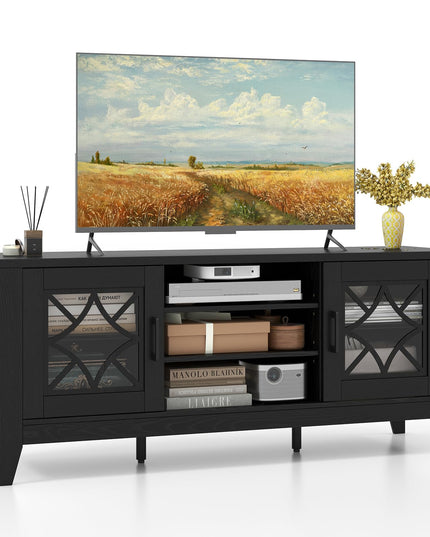 Giantex TV Stand for TVs up to 65”, Entertainment Center with 3-Position Adjustable Shelves