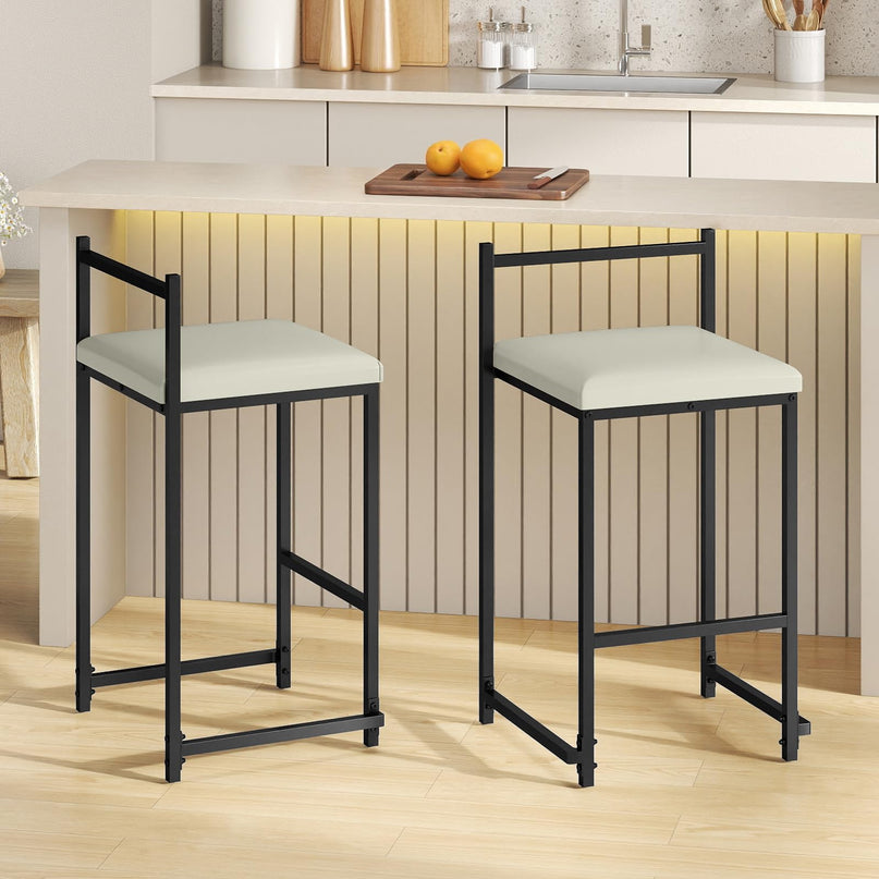 Giantex Modern Metal Bar Stools Set for Kitchen Island Bistro