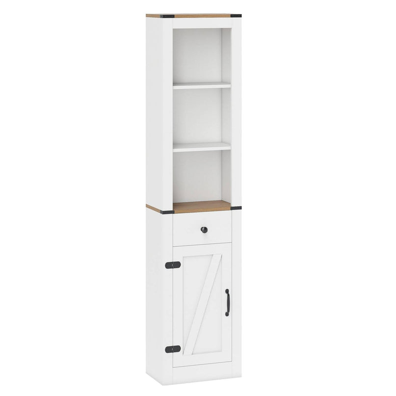Giantex 68" Tall Bathroom Cabinet Farmhouse Storage Organizer