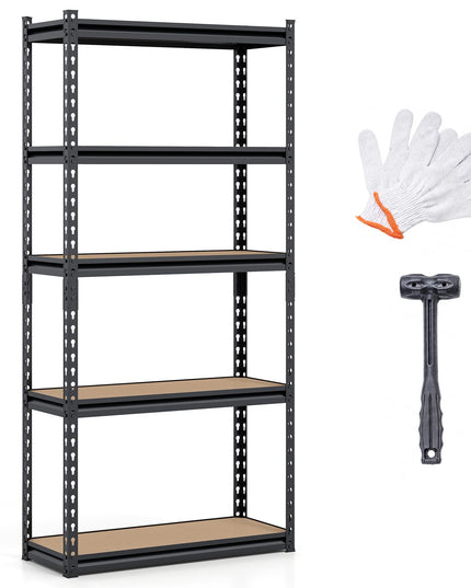 Giantex 5-Tier Metal Storage Shelves(1/2/3/4,30" W x 12" D x 60" H)