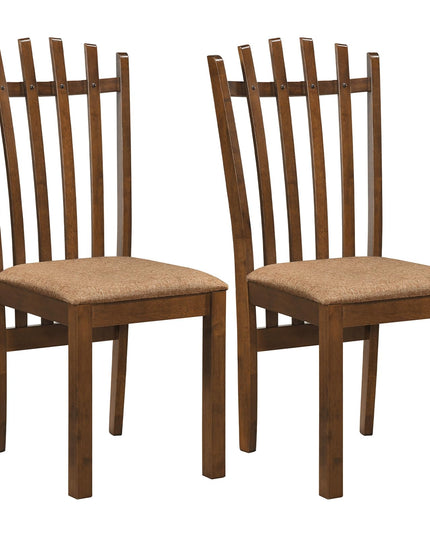 Giantex Wood Dining Chairs Set w/ Linen Fabric Seat & Rubber Wood Frame