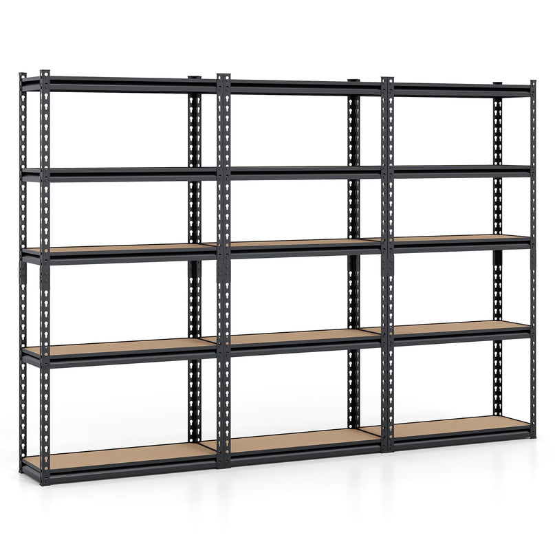 Giantex 5-Tier Metal Storage Shelves(1/2/3/4,30" W x 12" D x 60" H)