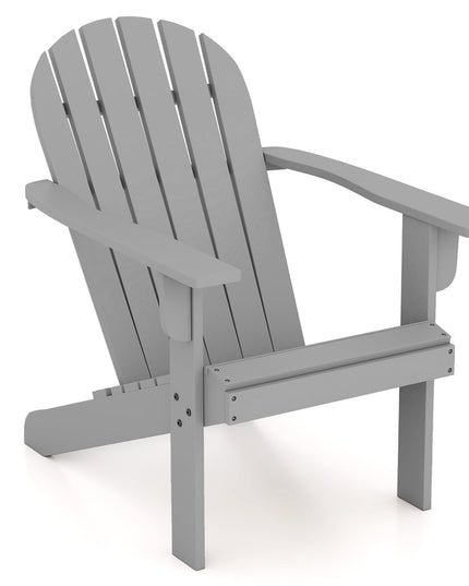 Giantex Acacia Wood Adirondack Chair Set of 1/2/4, Outdoor Fire Pit Chair with 105° Inclined Seat