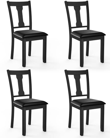 Giantex PVC Leather Modern Wood Dining Side Chair