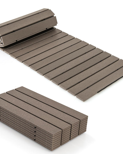 Giantex 8 FT Garden Pathway, Waterproof HDPE Outdoor Walkway with Non-Slip Surface