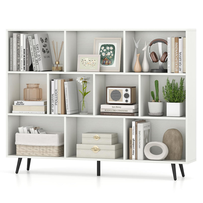 Giantex 10-Cube Bookcase (55" x 9.5" x 42")