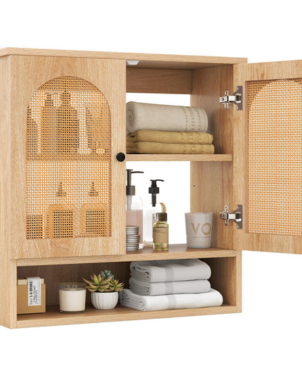 Giantex Rattan Bathroom Medicine Cabinet