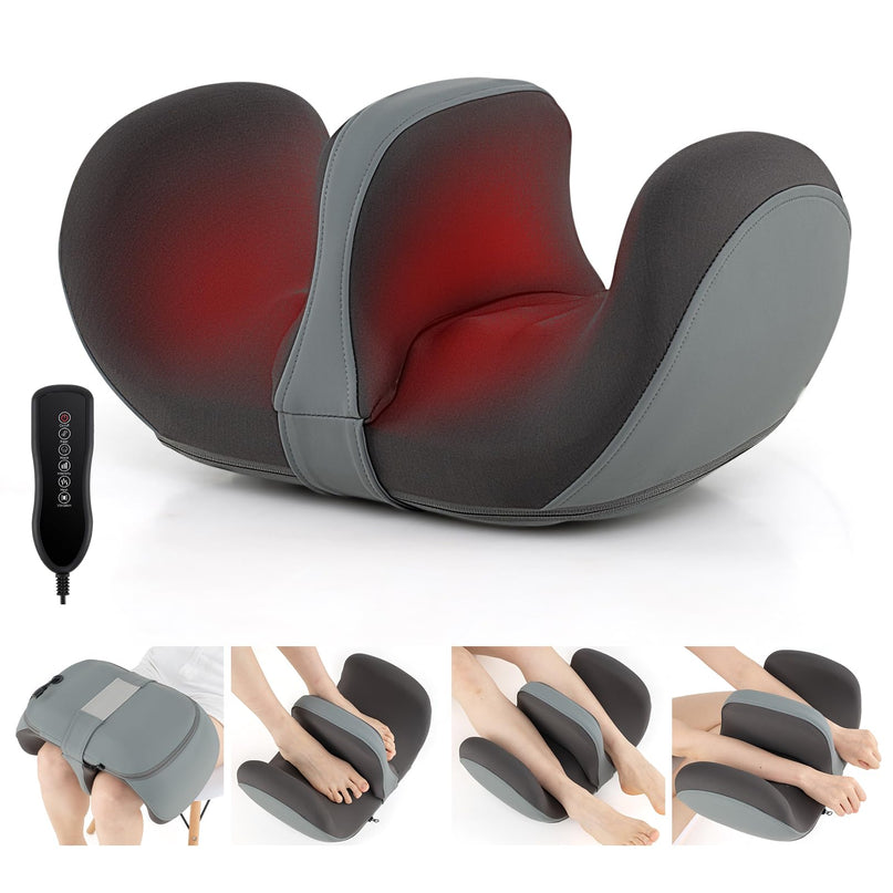 Giantex Foot Massager, Calf Massager with Heat, 3 Massage Intensity, Vibration, Detachable Middle Sponge