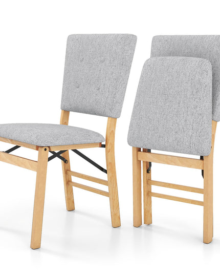 Giantex Folding Dining Chairs Set of 2/4 Armless Kitchen Chair