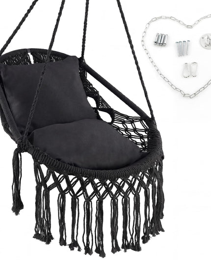 Chaise balançoire en macramé Giantex