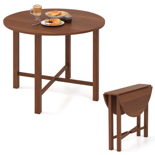 Table de salle à manger ronde pliante Giantex 35,5 po pour petits espaces