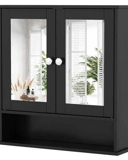 Giantex Medicine Cabinet, Bathroom Wall Cabinet with 2 Mirrored Doors, Adjustable Shelf