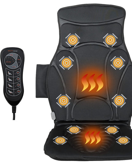Giantex Back Massager for Back Pain, Chair Massage Pad Shiatsu Massage Seat with 10 Vibration Motors