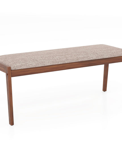 Giantex 45" Upholstered Entryway Bench with Rubber Wood Legs & Fabric Padded Seat