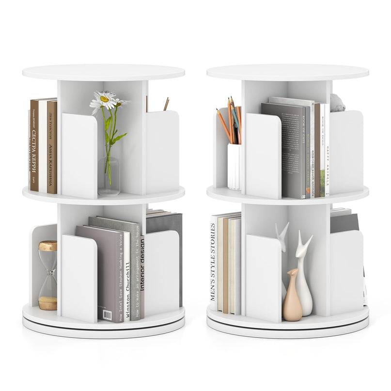 Giantex 3 Tier Rotating Bookshelf for Living Room Bedroom