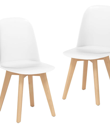 Giantex Modern Dining Chairs Set of 2/4 w/Solid Beech Wood Legs