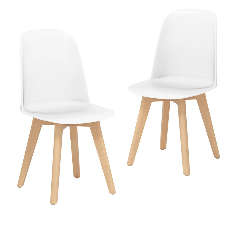 Giantex Modern Dining Chairs Set of 2/4 w/Solid Beech Wood Legs