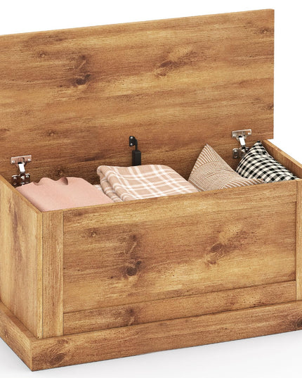 Giantex Storage Bench, 35.5” Storage Trunk with Safety Metal Hinge