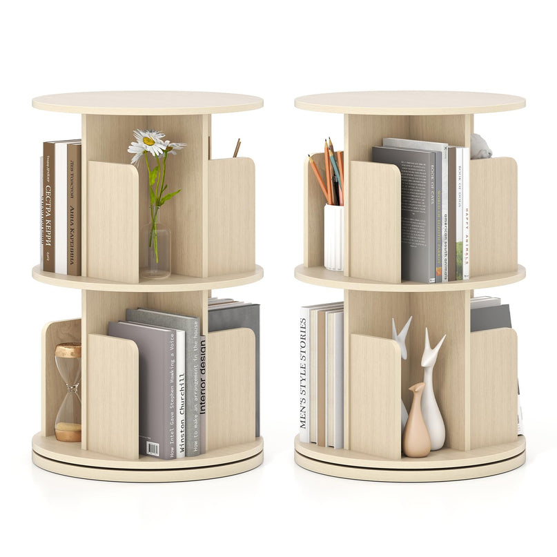 Giantex 3 Tier Rotating Bookshelf for Living Room Bedroom