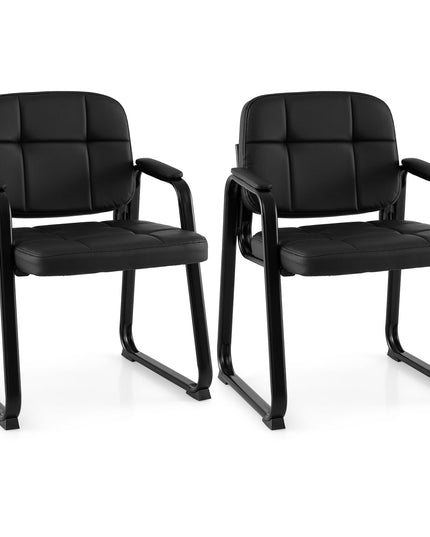 Chaises d'accueil Giantex pour salle d'attente avec accoudoirs rembourrés