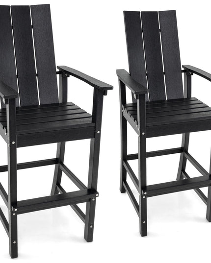 Giantex 52” Tall Adirondack Chair, HDPE Outdoor Bar Stool with Ergonomic Backrest