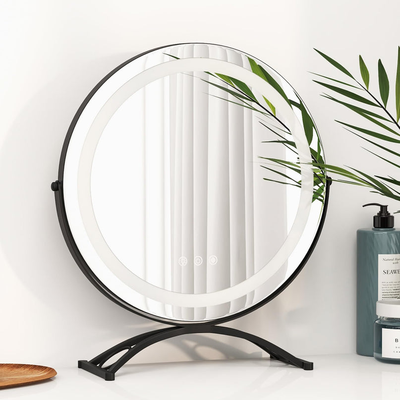 CHARMAID LED Makeup Mirror, 16 inch Lighted Vanity Mirror with Lights, 3 Color Lighting Modes
