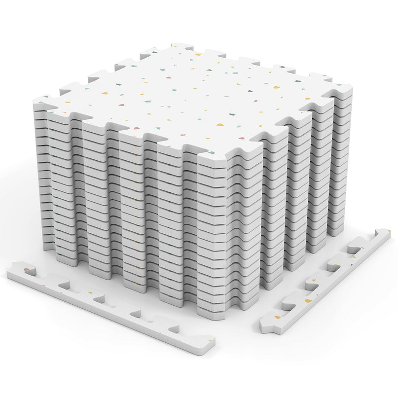 Giantex 0.4" Thick Non-Slip Interlocking EVA Foam Floor Tiles with Borders