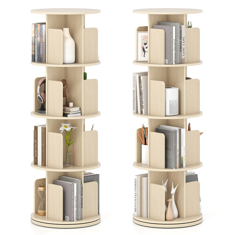 Giantex 3 Tier Rotating Bookshelf for Living Room Bedroom