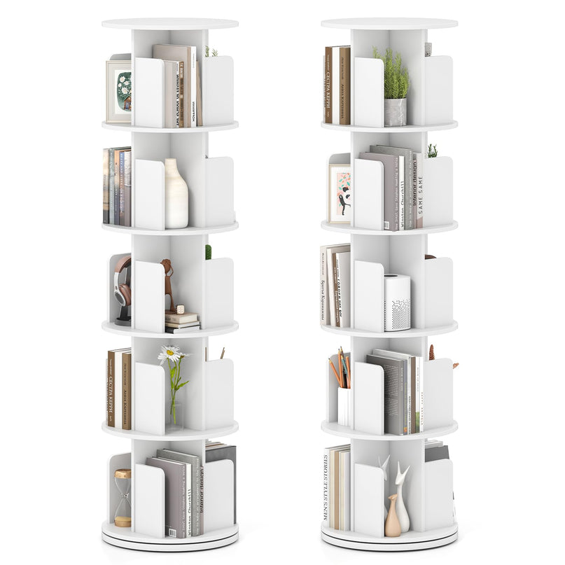 Giantex 3 Tier Rotating Bookshelf for Living Room Bedroom