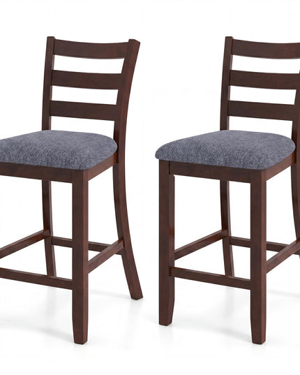 Giantex Counter Height Bar Stools Set of 2/4 w/Backrest Padded Seat