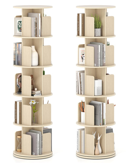 Giantex 3 Tier Rotating Bookshelf for Living Room Bedroom